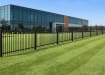 OldStead Welded Commercial 70" 2 Rail Extended Top Fencing installed around office space. 