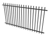 Black OldStead Welded Commercial 70" 2 Rail Spear Top Fencing 