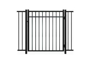 Aluminum Residential 3 Rail Flat Top Walk Gate  4' Wide x 48" High