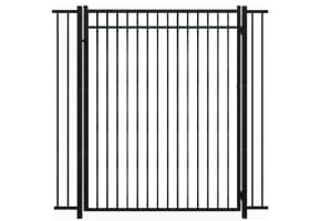 Aluminum Residential 3 Rail Flat Top Walk Gate  6' Wide x 60" High