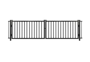 Aluminum Residential 2 Rail Flat Top Drive Gate Pair 12' Wide x 36" High