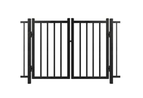 Aluminum Residential 2 Rail Flat Top Drive Gate Pair 8' Wide x 48" High