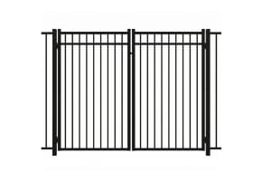 Aluminum Residential 3 Rail Flat Top Drive Gate Pair 8' Wide x 60" High