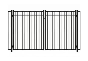 Aluminum Residential 3 Rail Flat Top Drive Gate Pair 12' Wide x 60" High