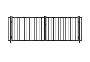 Aluminum Commercial 2 Rail Flat Top Drive Gate Pair 12' Wide x 48" High