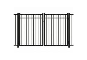 Aluminum Commercial 3 Rail Flat Top Drive Gate Pair 8' Wide x 54" High