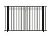 Aluminum Commercial Drive Gate leaf pair featuring a 3-rail design and a safe flat top rail for wide-access commercial property entrances.