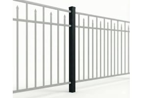 Aluminum Commercial Dig In Line Post for 3 Rail 60" High Fencing