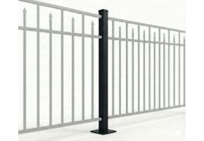 Aluminum Commercial Bolt Down Line Post for 2 Rail 36" High Fencing