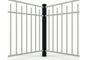 Aluminum Commercial Dig In Corner Post for 2 Rail 48" High Fencing