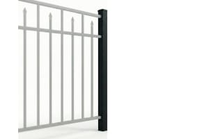 Aluminum Residential Dig In End Post for 3 Rail 48" High Fencing