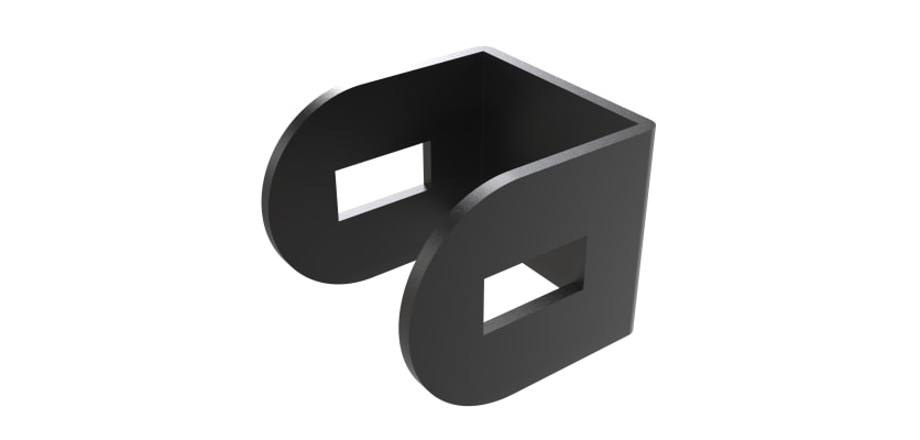 Black 1-Way Flat Mount C Bracket