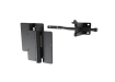 Black Single Gate Leaf Hinge and Latch Set