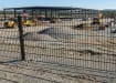 Mesh fencing installed around a construction site