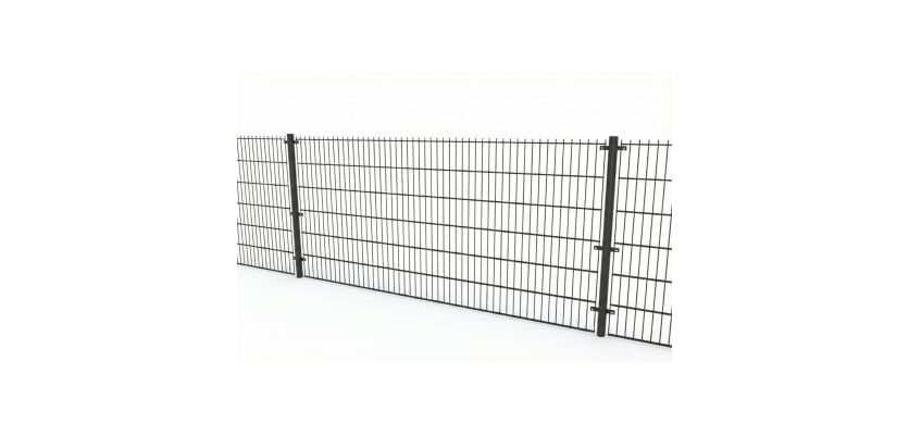 Mesh fencing with two dig-in posts
