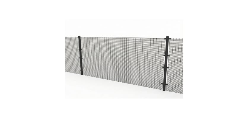 Mesh fencing with two dig-in posts