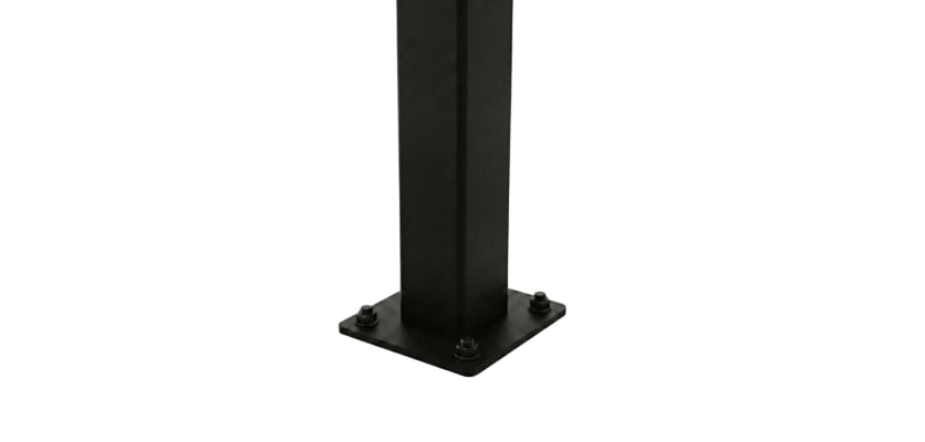 Square Wire Flange Plated Post in black finish