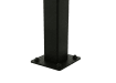 Square Wire Flange Plated Post in black finish