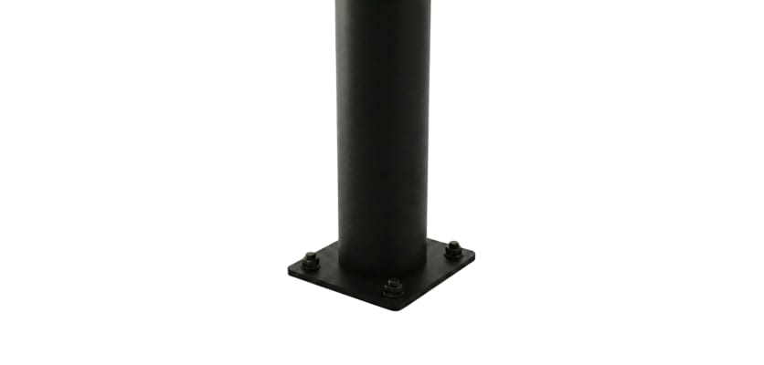 Black Round Wire Flange Plated Post