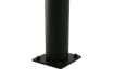 Black Round Wire Flange Plated Post