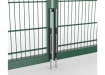 Double drop rod on double leaf gates 