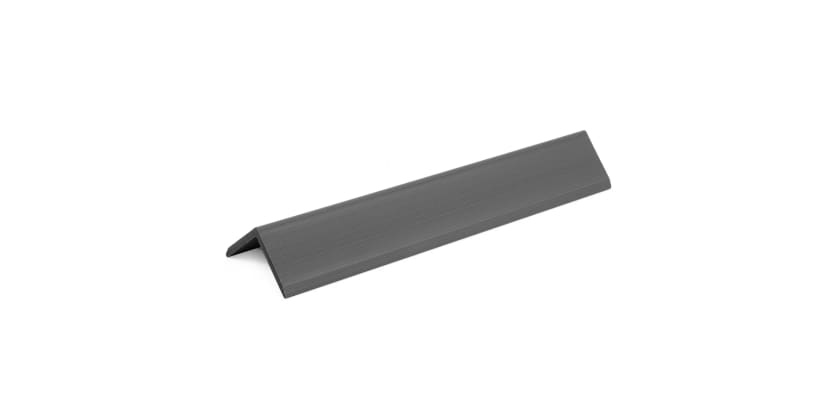 NewStead wood plastic composite deck trim, in a charcoal finish