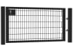 3' Wide x 4' Height Twin Wire Mesh Walk Gate with Digital Lock - Black