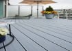 Gray composite decking
