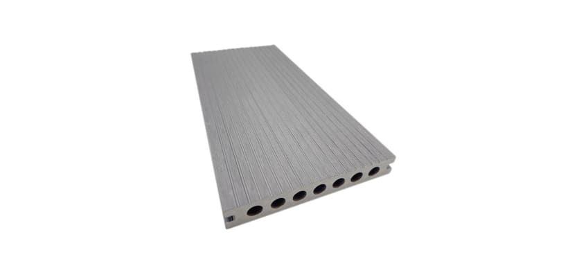 Underside of the composite board in a gray finish