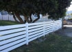Vinyl fencing around trees