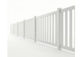 NewStead Vinyl Closed Picket Fence 4’ High Panel Kit