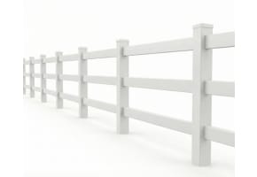 NewStead Vinyl 3 Rail Ranch Rail 4' High Panel Kit