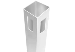 NewStead 6' High Ranch 3 Rail Fence Vinyl Corner Post