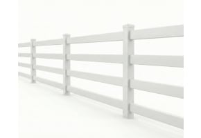 NewStead Vinyl 4 Rail Ranch Rail 5' High Panel Kit