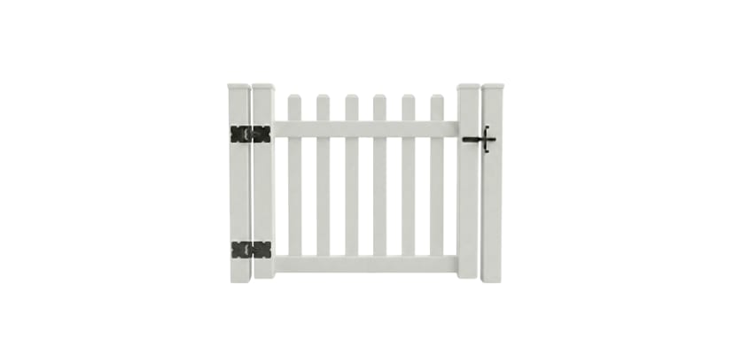 NewStead Vinyl Picket Fence Walk Gate 4' Wide x 4' High