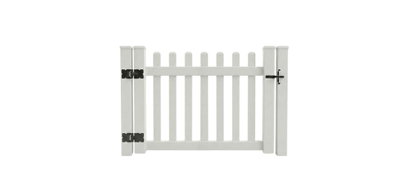 NewStead Vinyl Picket Fence Walk Gate 5' Wide x 4' High