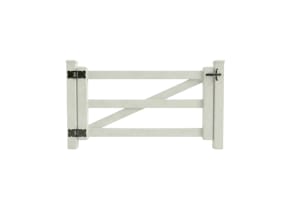 NewStead Vinyl 3 Rail Ranch Walk Gate 5' Wide x 4' High