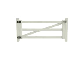 NewStead Vinyl 3 Rail Ranch Walk Gate 6' Wide x 4' High