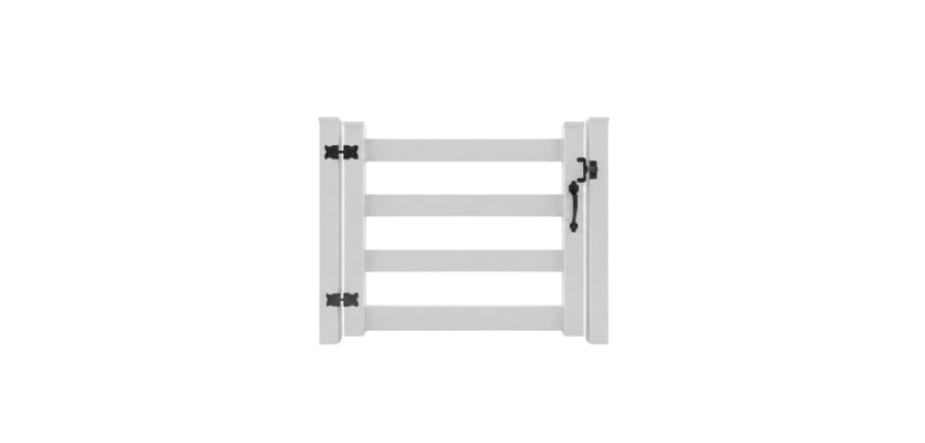 Vinyl 4 Rail Ranch Walk Gate 4' Wide x 5' High
