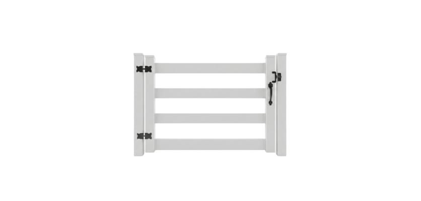 Vinyl 4 Rail Ranch Walk Gate 5' Wide x 5' High