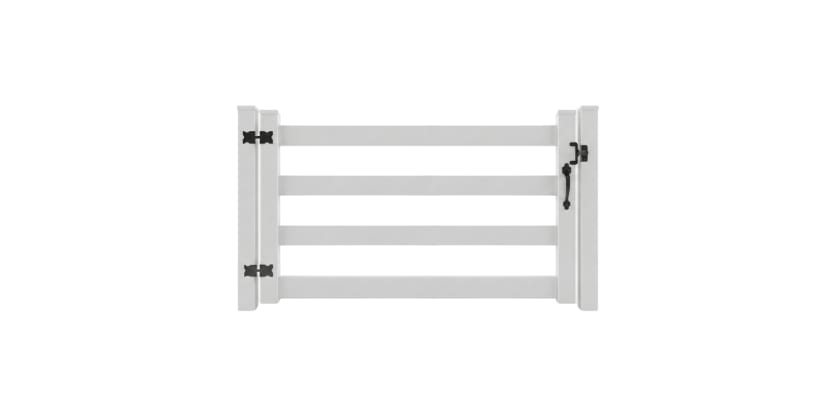 NewStead Vinyl 4 Rail Ranch Walk Gate 6' Wide x 5' High