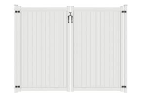 NewStead Vinyl Full Privacy Drive Gate 10' Wide x 6' High