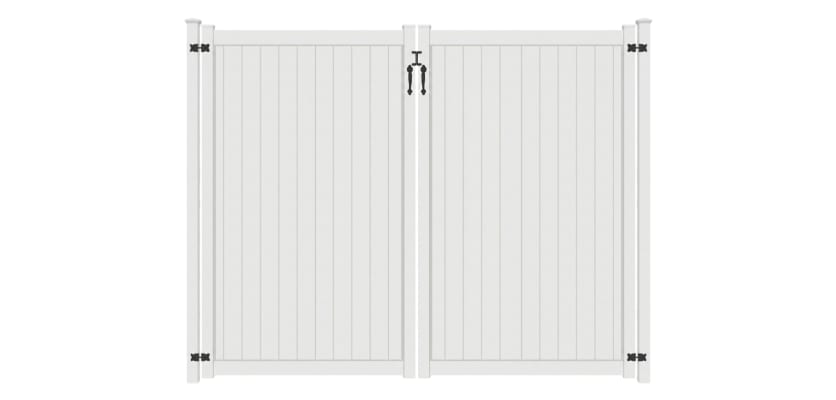 NewStead Vinyl Full Privacy Drive Gate 10' Wide x 6' High