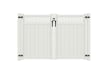 NewStead Vinyl Privacy Drive Gate with Lattice Top 8' Wide x 6' High