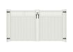 NewStead Vinyl Privacy Drive Gate with Lattice Top 10' Wide x 6' High