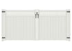 NewStead Vinyl Privacy Drive Gate with Lattice Top 12' Wide x 6' High
