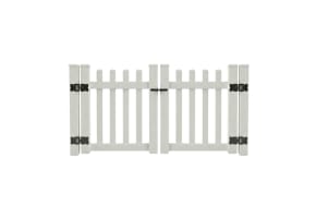 NewStead Vinyl Picket Fence Drive Gate 6' Wide x 4' High