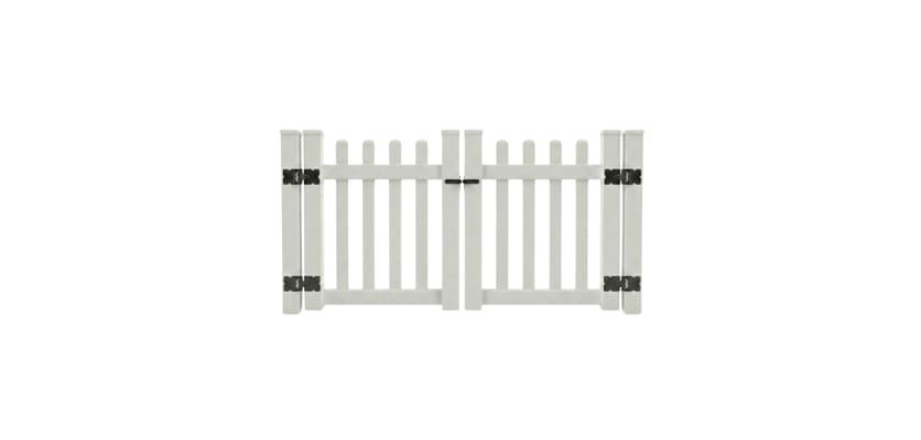 NewStead Vinyl Picket Fence Drive Gate 6' Wide x 4' High