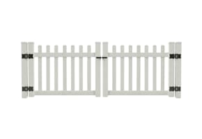 NewStead Vinyl Picket Fence Drive Gate 10' Wide x 4' High