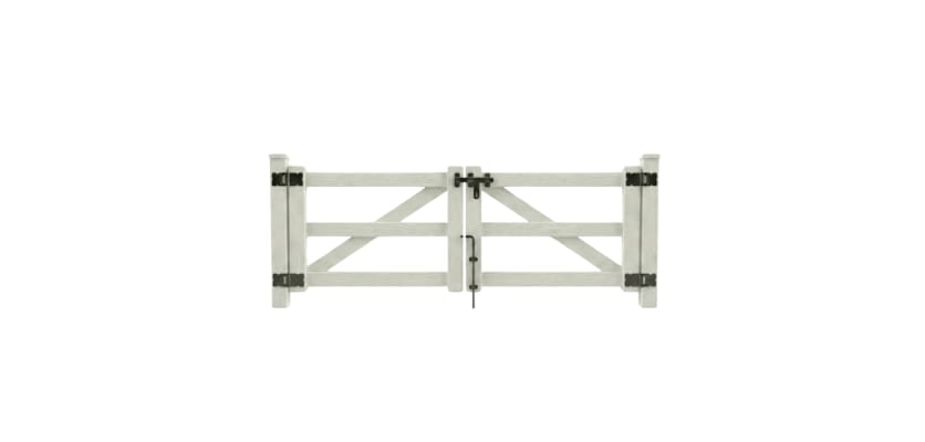 NewStead Vinyl 3 Rail Ranch Drive Gate 8' Wide x 4' High